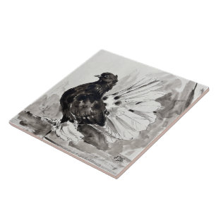 Indian Fantail Pigeon Eyeliner Hen Tile