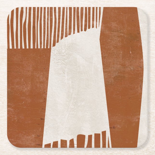 Indian Field I Square Paper Coaster (Front)