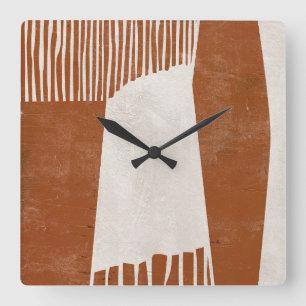 Indian Field I Square Wall Clock