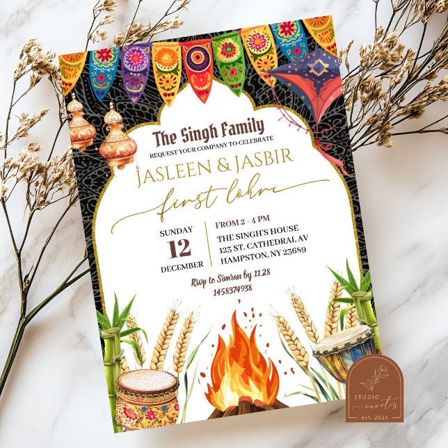 Indian First Lohri Wedding Bonfire Invitation (Creator Uploaded)