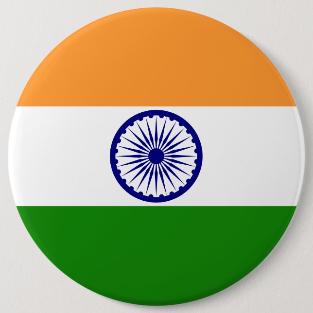 Indian Flag 6 Cm Round Badge (Front)