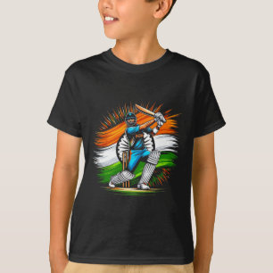 Indian Flag Cricket Lover Fan India Pride Men Wome T-Shirt