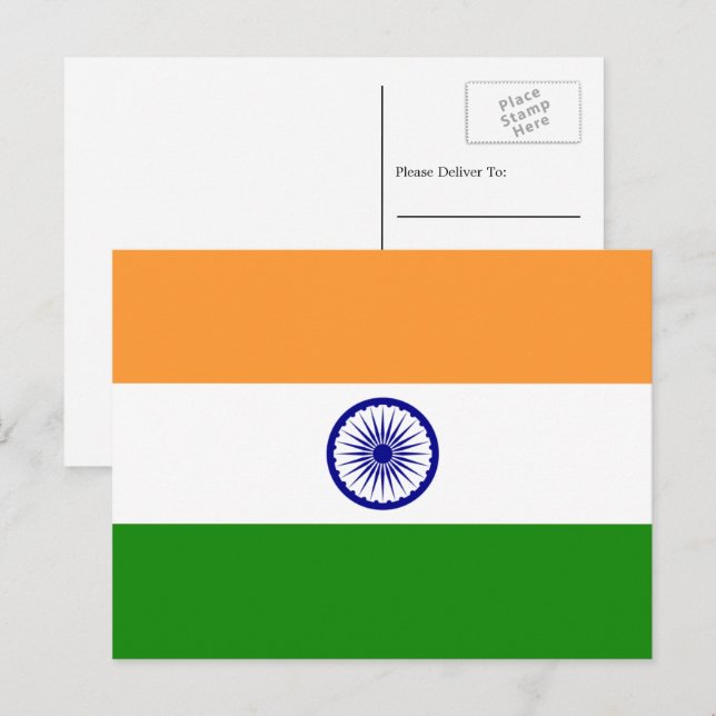 Indian Flag, Flag of India Postcard (Front/Back)