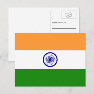 Indian Flag, Flag of India Postcard