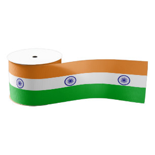 Indian flag grosgrain ribbon