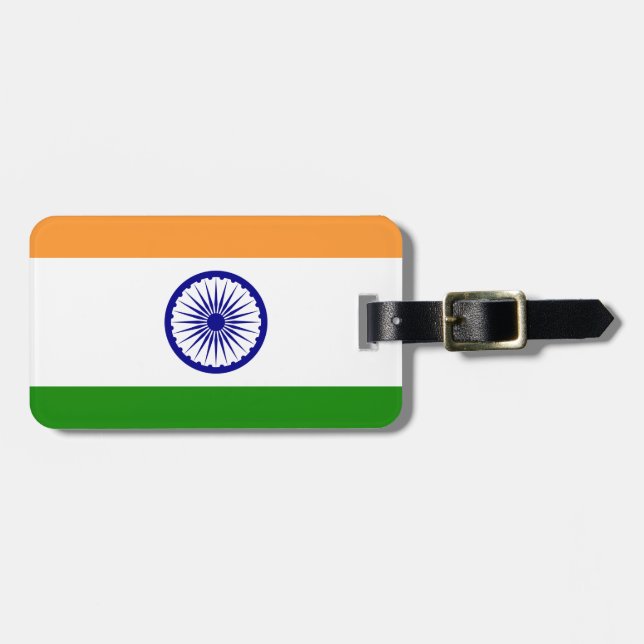 Indian Flag - High Quality Image Luggage Tag (Front Horizontal)