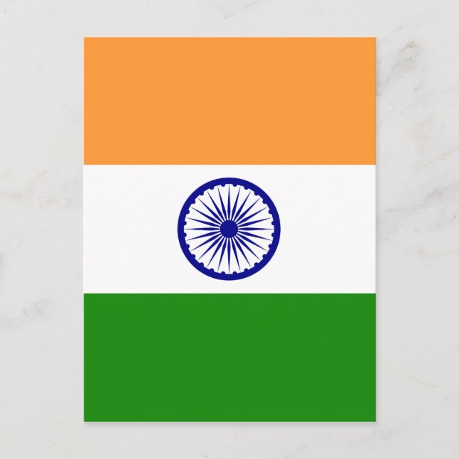 Indian Flag - High Quality Image Postcard (Front)
