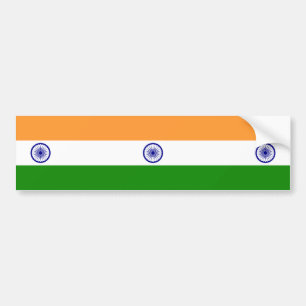 Indian Flag (India) (South Asian Country) (Bharat) Bumper Sticker