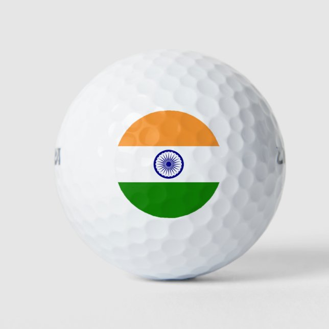 Indian Flag (India) (South Asian Country) (Bharat) Golf Balls (Front)