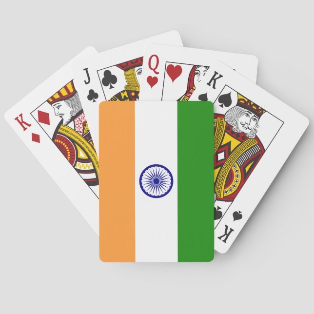 Indian Flag (India) (South Asian Country) (Bharat) Playing Cards (Back)