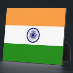Indian Flag Plaque<br><div class="desc">Celebrate your pride in Indian culture with our elegant plaque featuring the flag of India! This beautifully crafted plaque is perfect for displaying your admiration for India in your home, office, or classroom. The striking design prominently showcases the vibrant colors of the Indian flag, making it a unique and meaningful...</div>