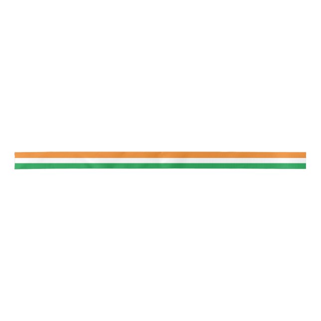 Indian Flag Tri-Colours "tiranga"  Satin Ribbon (Front)