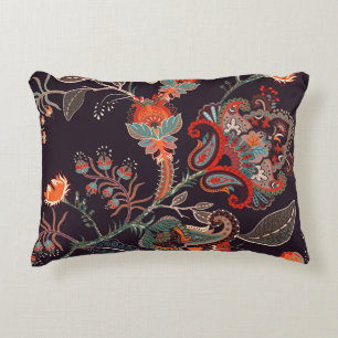 Indian Floral Big Seamless Nature Decorative Cushion