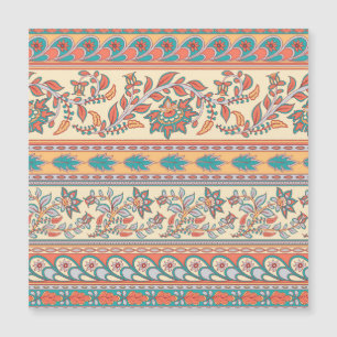 Indian Floral Borders Seamless Pattern