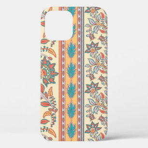 Indian Floral Borders Seamless Pattern iPhone 12 Case