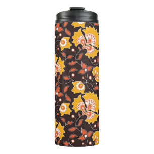 Indian Floral Coloured Vintage Seamless Thermal Tumbler