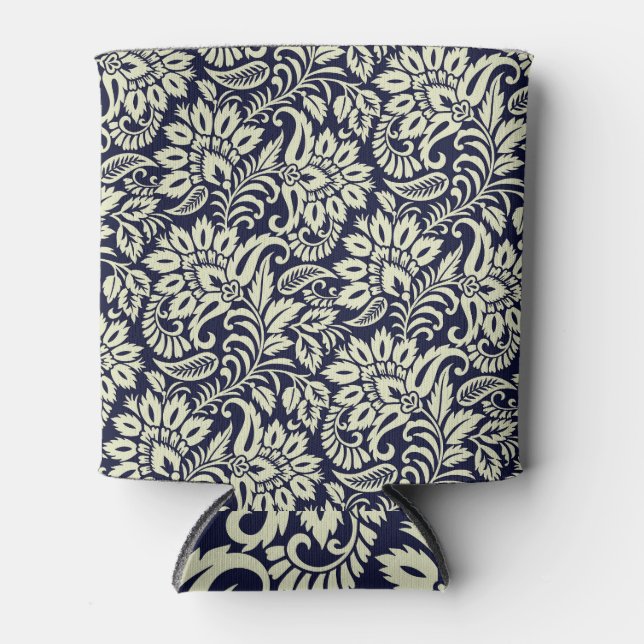 Indian Floral Ground Vintage Design Can Cooler (Front)