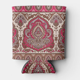 Indian floral paisley, ethnic mandala pattern. can cooler