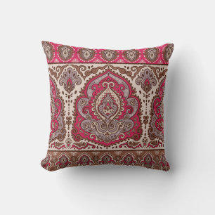 Indian floral paisley, ethnic mandala pattern. cushion