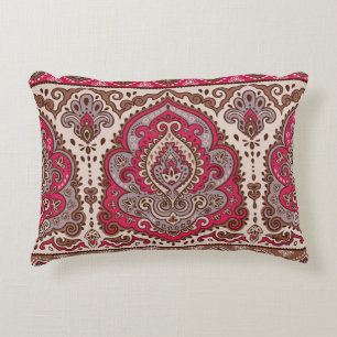 Indian floral paisley, ethnic mandala pattern. decorative cushion