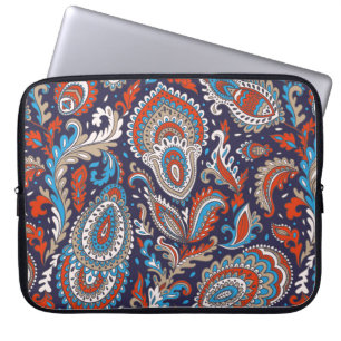 Indian floral paisley medallion pattern. Ethnic Ma Laptop Sleeve