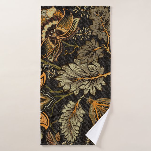 Indian floral paisley, seamless ethnic pattern. bath towel (Bath Towel)