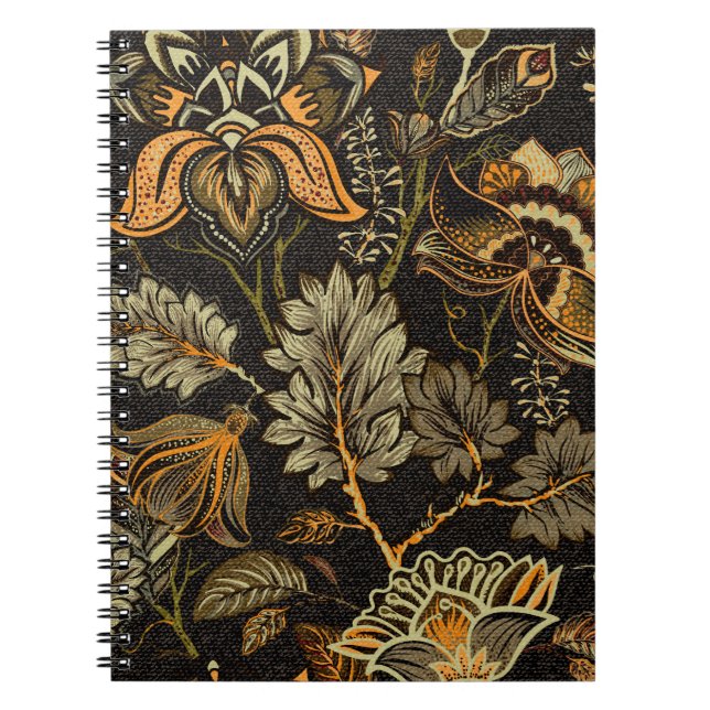 Indian floral paisley, seamless ethnic pattern. notebook (Front)