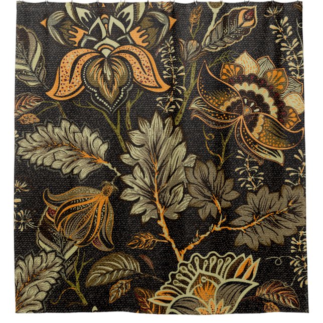 Indian floral paisley, seamless ethnic pattern. shower curtain (Front)