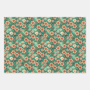 Indian Floral Pattern Wrapping Paper Sheet
