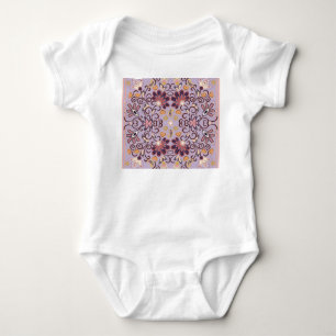 Indian floral tablecloth: lovely pastel pattern baby bodysuit