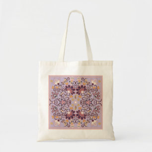 Indian floral tablecloth: lovely pastel pattern tote bag