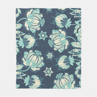 Indian Floral Vintage Seamless Pattern Fleece Blanket
