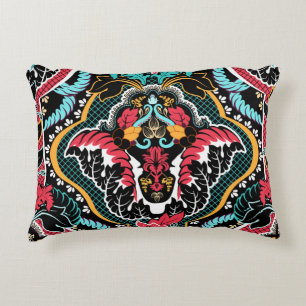 Indian Floral: Vintage Seamless Wallpaper. Decorative Cushion