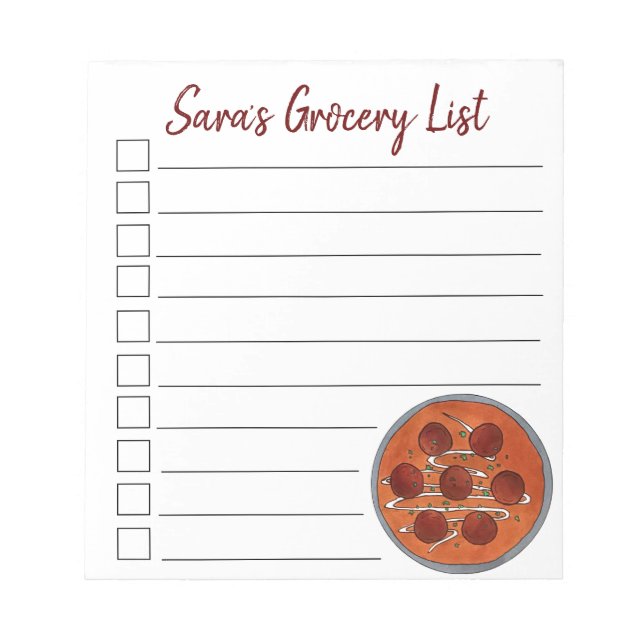 Indian Food Cuisine Malai Kofta Vegetarian Dish Notepad (Front)
