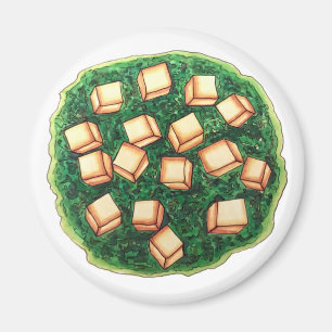 Indian Food India Saag Paneer Spinach Cheese Magnet