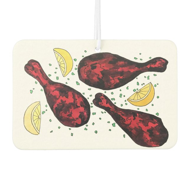 Indian Food Tandoor Cooking Tandoori Chicken Car Air Freshener (Front)