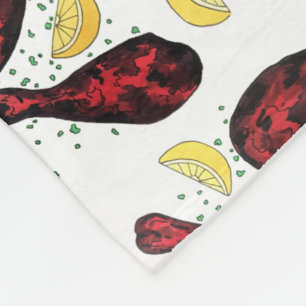 Indian Food Tandoor Cooking Tandoori Chicken Fleece Blanket