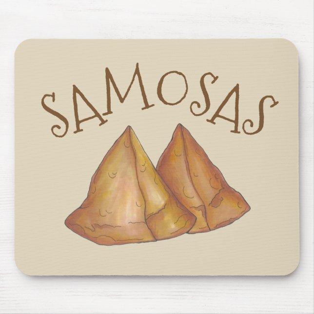 Indian Food Vegetable Vegetarian Cooking Samosas Mouse Mat (Front)