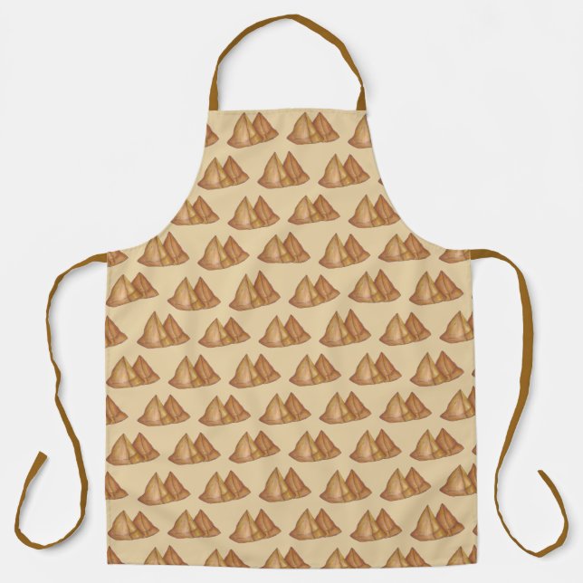 Indian Food Vegetarian Cooking Fried Samosa Pastry Apron (Front)
