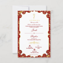 Indian ganesha minimalist wedding invitation