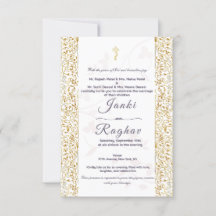 Indian ganesha minimalist wedding invitation