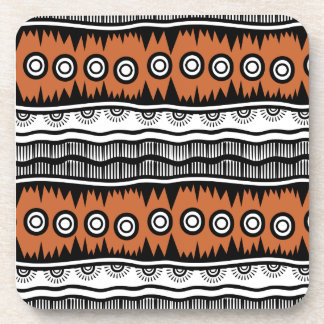 Indian Geographic Brown Tone Stripes   Coaster