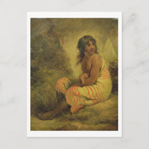 Indian Girl, 1793 (oil on canvas mounted on panel) Postcard