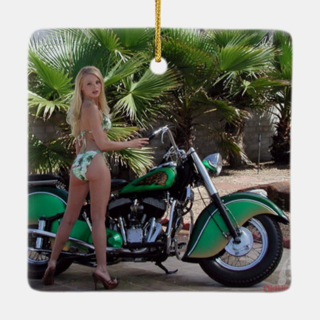 Indian Girl Ceramic Ornament (Back)