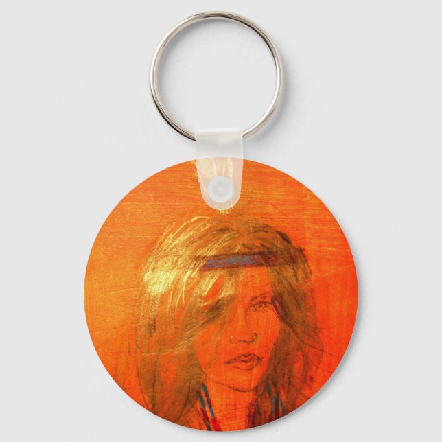 indian girl key ring (Front)