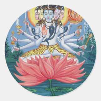 indian god classic round sticker