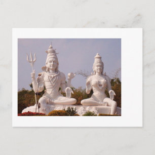 Indian God - Shiva and his wife - Parvati Postcard