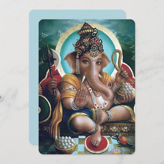 Indian Gods Ganesha - Greeting Card (Front/Back)