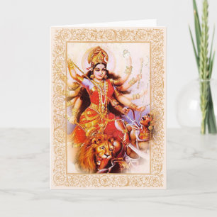 Indian Gods/Ma Durga - Greeting Card