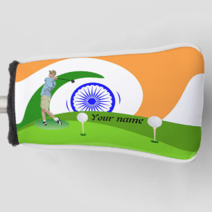 Indian golfer golf head cover